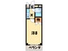 カパオプラザ 1Kの間取り
