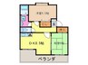 ラビルヌ－ヴ桂 2DKの間取り