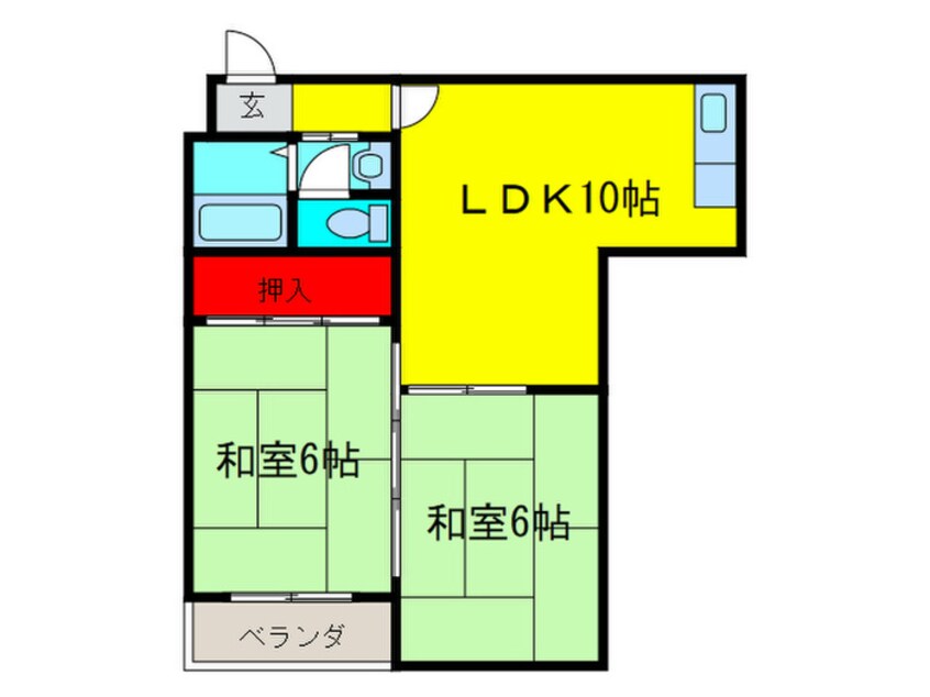 間取図 ガ－デンヒル平野