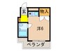 シャンブルド甲東園 1Rの間取り