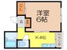 ＦＬＡＴ３４茨木 1DKの間取り
