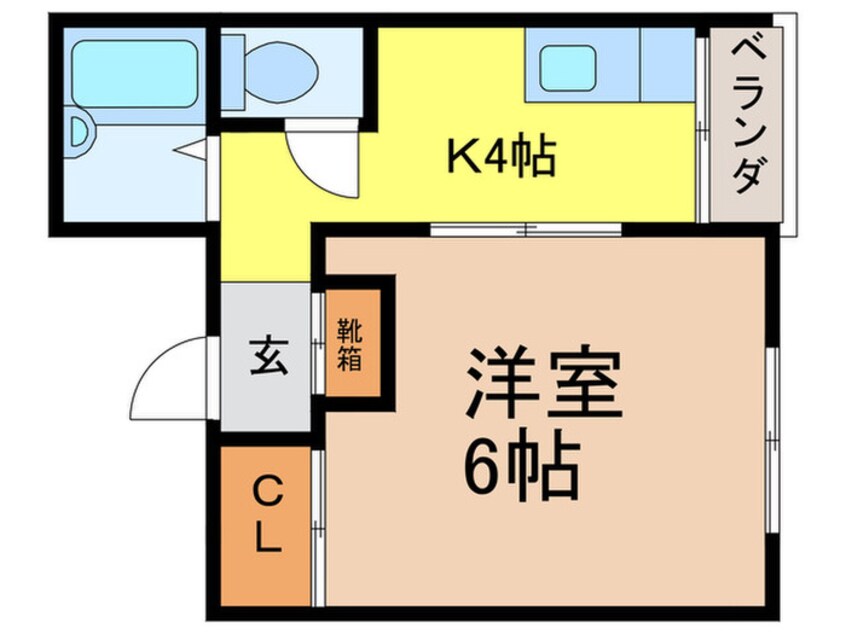 間取図 ＦＬＡＴ３４茨木