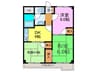 紙谷第３マンション 3DKの間取り