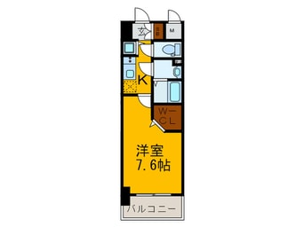 間取図 ﾜｰﾙﾄﾞｱｲ天王寺ﾐﾗｰｼﾞｭⅡ(802)