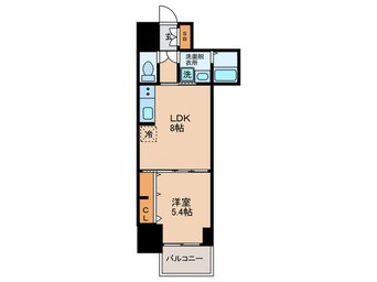 間取図 S-RESIDENCE阿波座bouncy