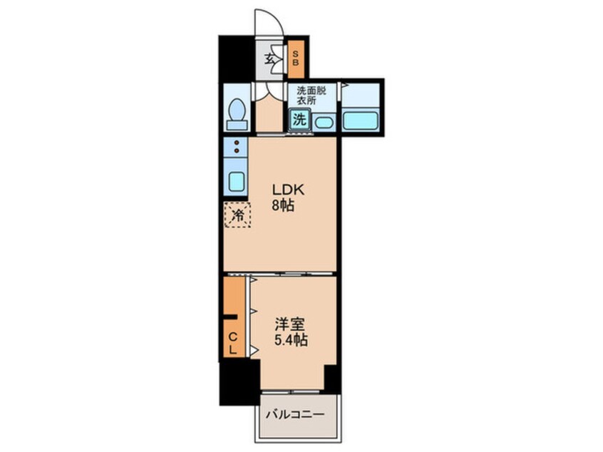 間取図 S-RESIDENCE阿波座bouncy