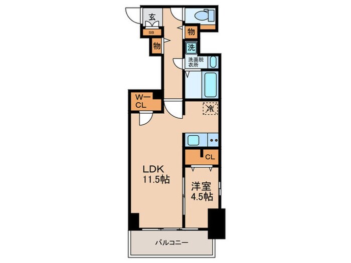 間取り図 S-RESIDENCE阿波座bouncy