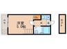 モナ十条 1Kの間取り