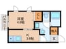 アリビア大観町 1Kの間取り