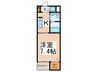 セラヴィ 1Kの間取り