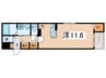 セラヴィ 1Rの間取り