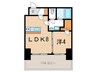 ブエナビスタ神戸イースト 1LDKの間取り