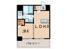 ブエナビスタ神戸イースト 1LDKの間取り