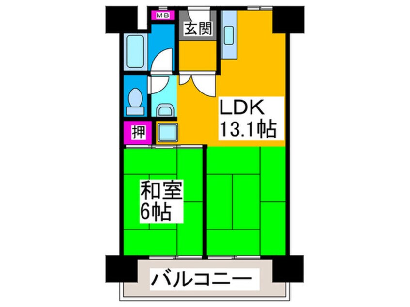 間取図 泉北原山台一丁５街区２号棟