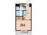 長澤文具ビル（1Ｆ～9Ｆ） 1Kの間取り