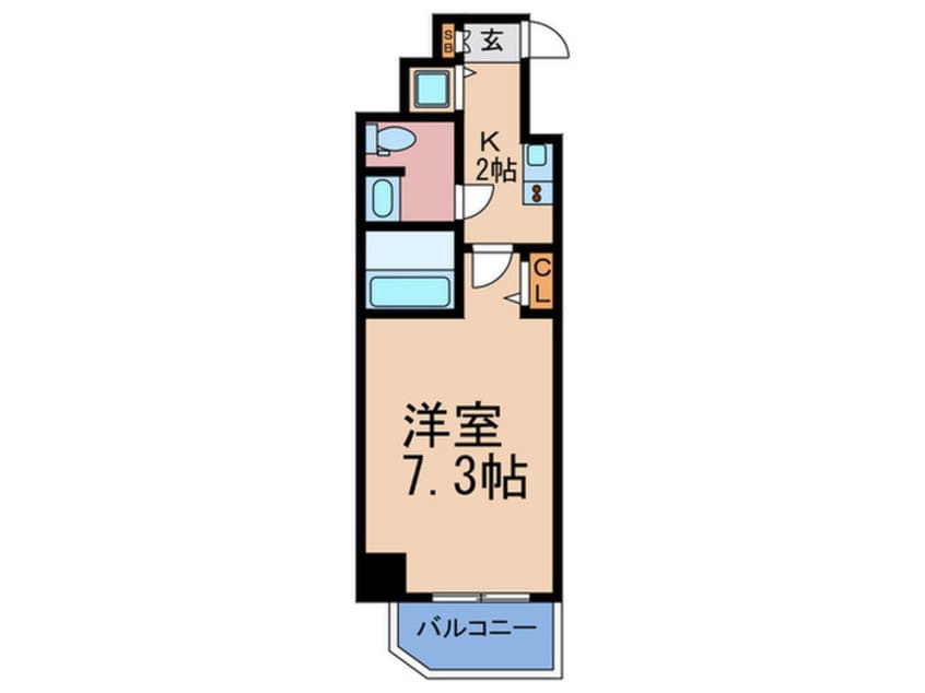 間取図 プレサンス梅田東ベータ(801)