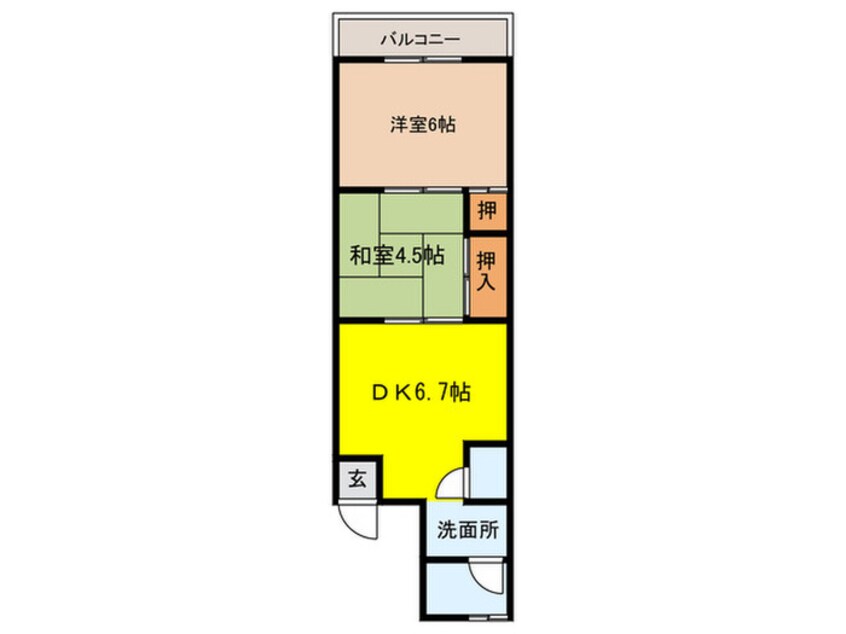 間取図 塩屋ブルーハイツ