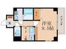 アリュール御池 1Kの間取り