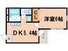 第3 シエモア桂 1DKの間取り