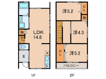 間取図 ＪＯＨＮ　ＶＩＬＬＡ　大野Ａ棟