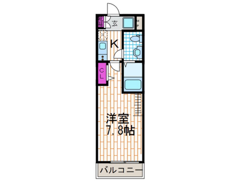 間取図 ウインズコート天神Ⅱ