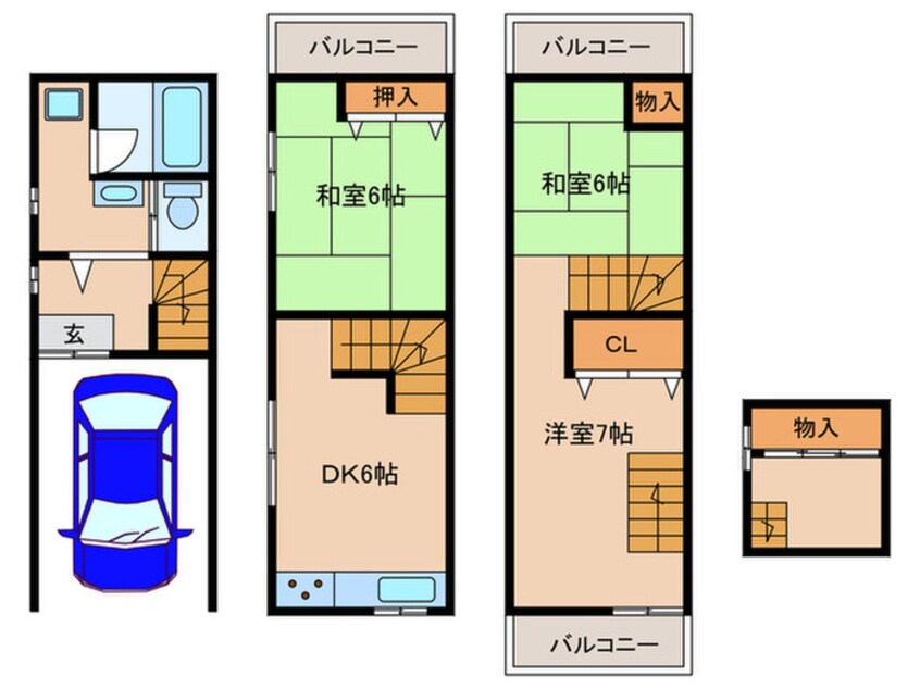 間取図 御供田一丁目貸家