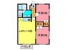 ウッディ－パル萩原 2LDKの間取り