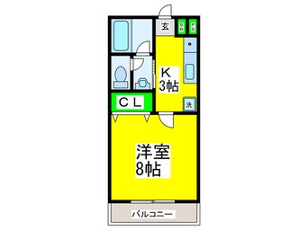 間取図 ボヌール鳳Ⅱ