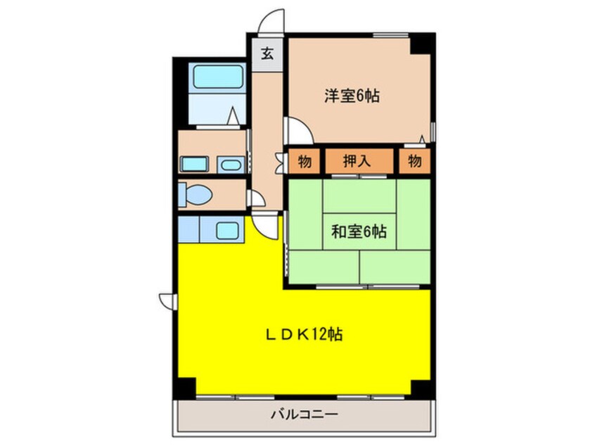 間取図 パレドK・S