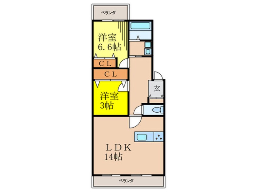 間取図 江坂グリーンハイツ