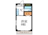 SILK HOUSE Ⅱ 1Kの間取り