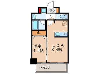 間取図 ﾌﾟﾚｻﾝｽ梅田東グラッド(201)