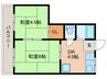 メゾン緑ヶ丘 2DKの間取り