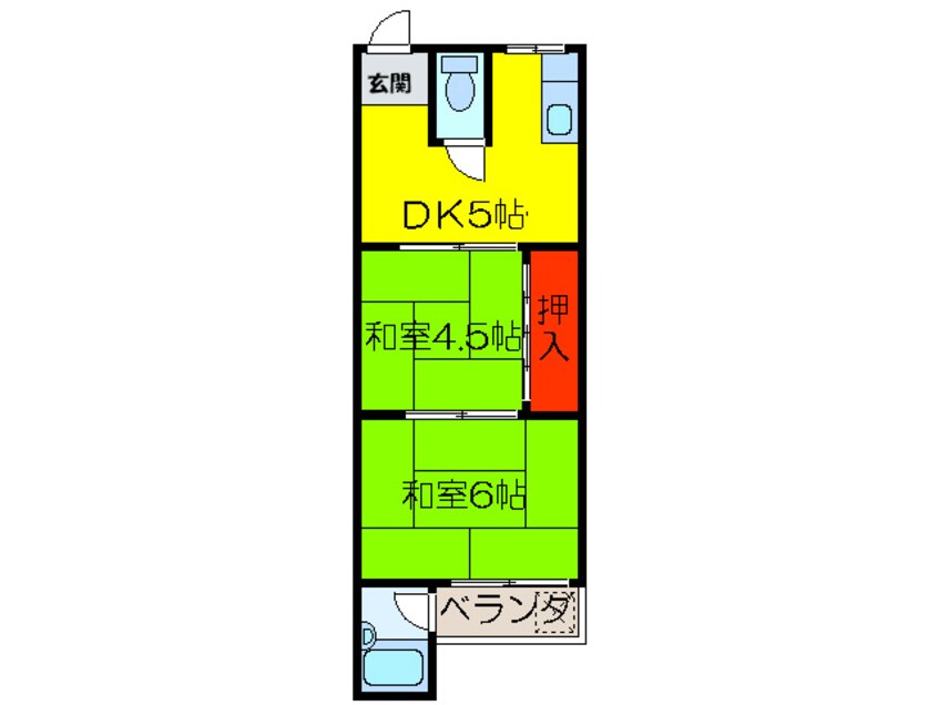 間取図 阪神ハイツ(南)