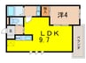 コンフォート白鳩西宮北口 1LDKの間取り