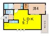 コンフォート白鳩西宮北口 1LDKの間取り
