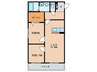 SANAEマンション 2LDKの間取り