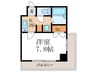 ＣＯＺＹスチューデントジュラク 1Kの間取り