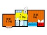 ツーステーションＡ 2Kの間取り