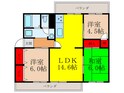 コスモハイツ池田B棟（203）の間取図