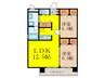 ロイヤルハイツ 2LDKの間取り
