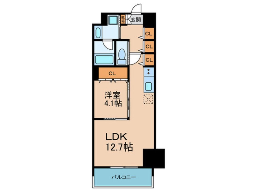 間取図 Dimus北浜