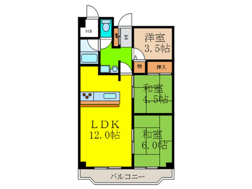 間取図 白川高層住宅４号棟(1004)