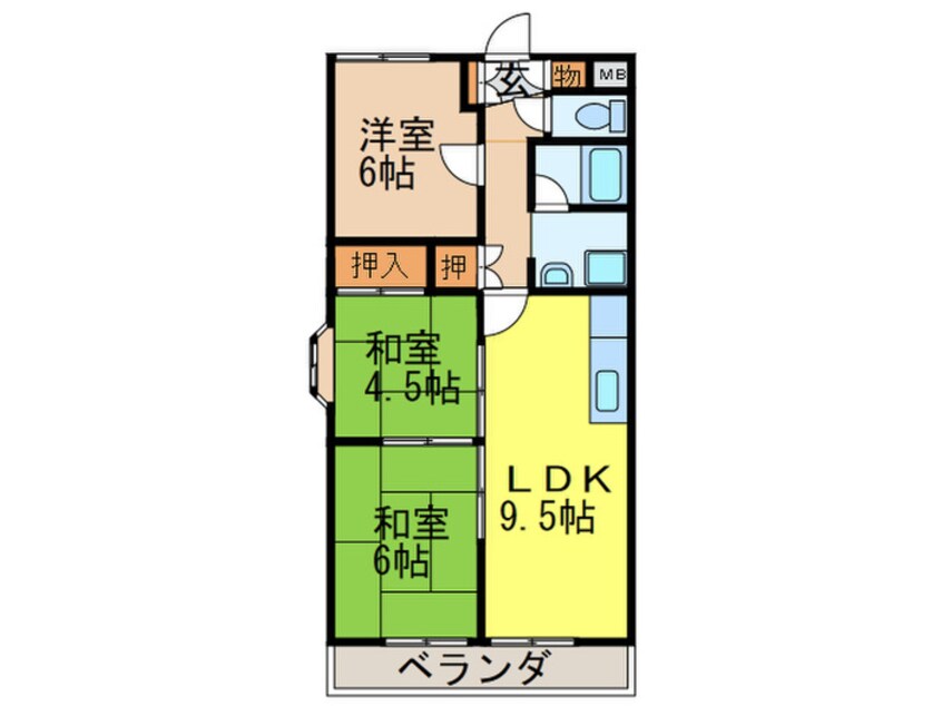 間取図 ビスタ萩原台１号棟