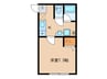 SECOND BAUM INSEL 1Kの間取り