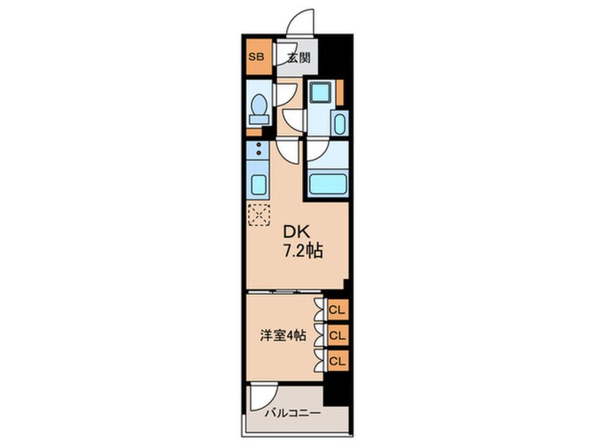 間取図 コンフォリア・リヴ北久宝寺Ｑ