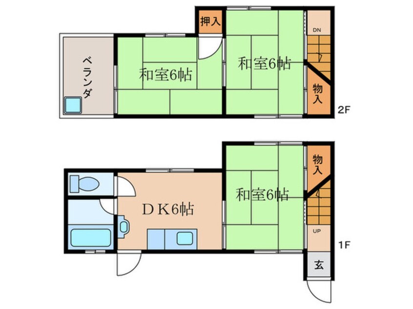 間取図 広野町丸山貸家