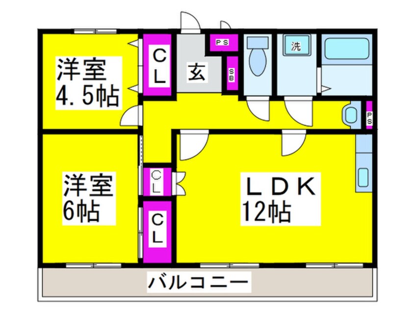 間取図 ソルジェンテ金剛