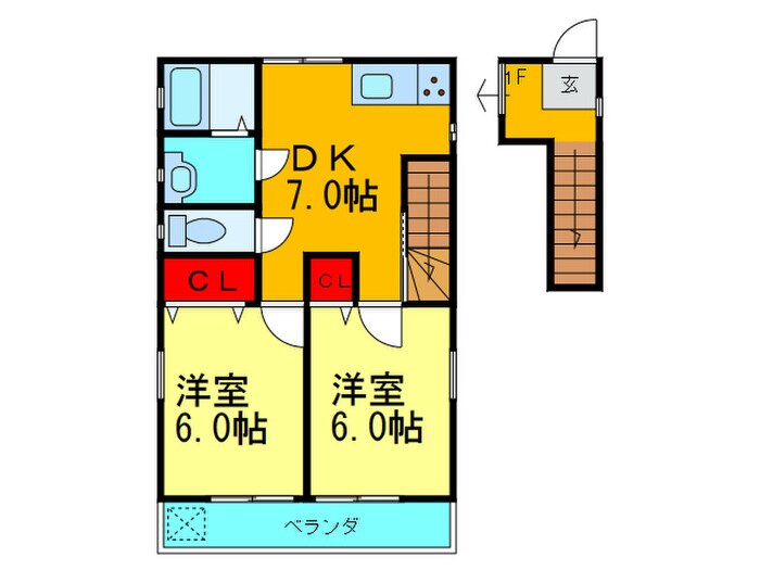 間取り図 ｻﾞﾊｳｽｵﾌﾞﾏﾀﾞﾑｼﾞｭｴﾙC2棟