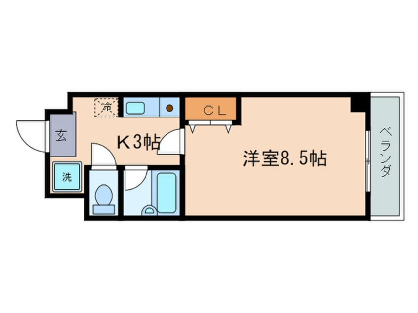 間取図 クロ－バ－ハイツⅢ